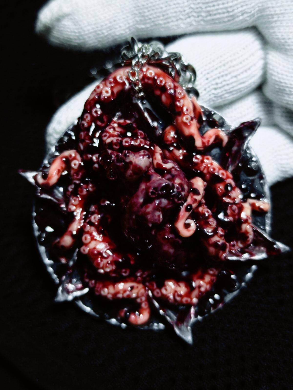 Cthulhu Punk Tentacle Heart Pentagram Pendant
