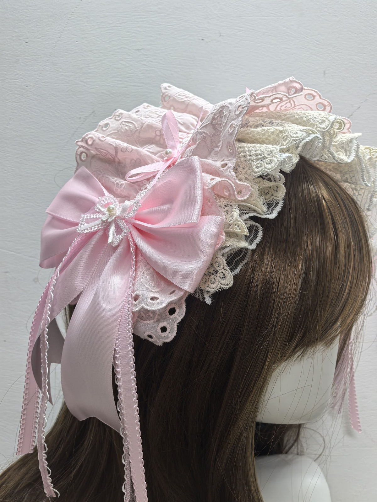 ハンドメイド ロリータ いちご ヘッドバンド 赤ギンガム