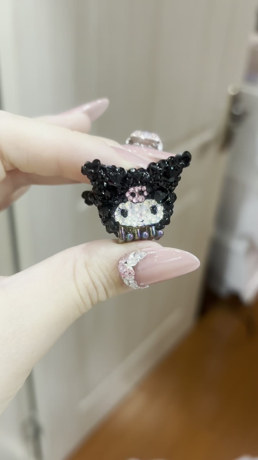 Kuromi Rhinestone Hair Claw Clip