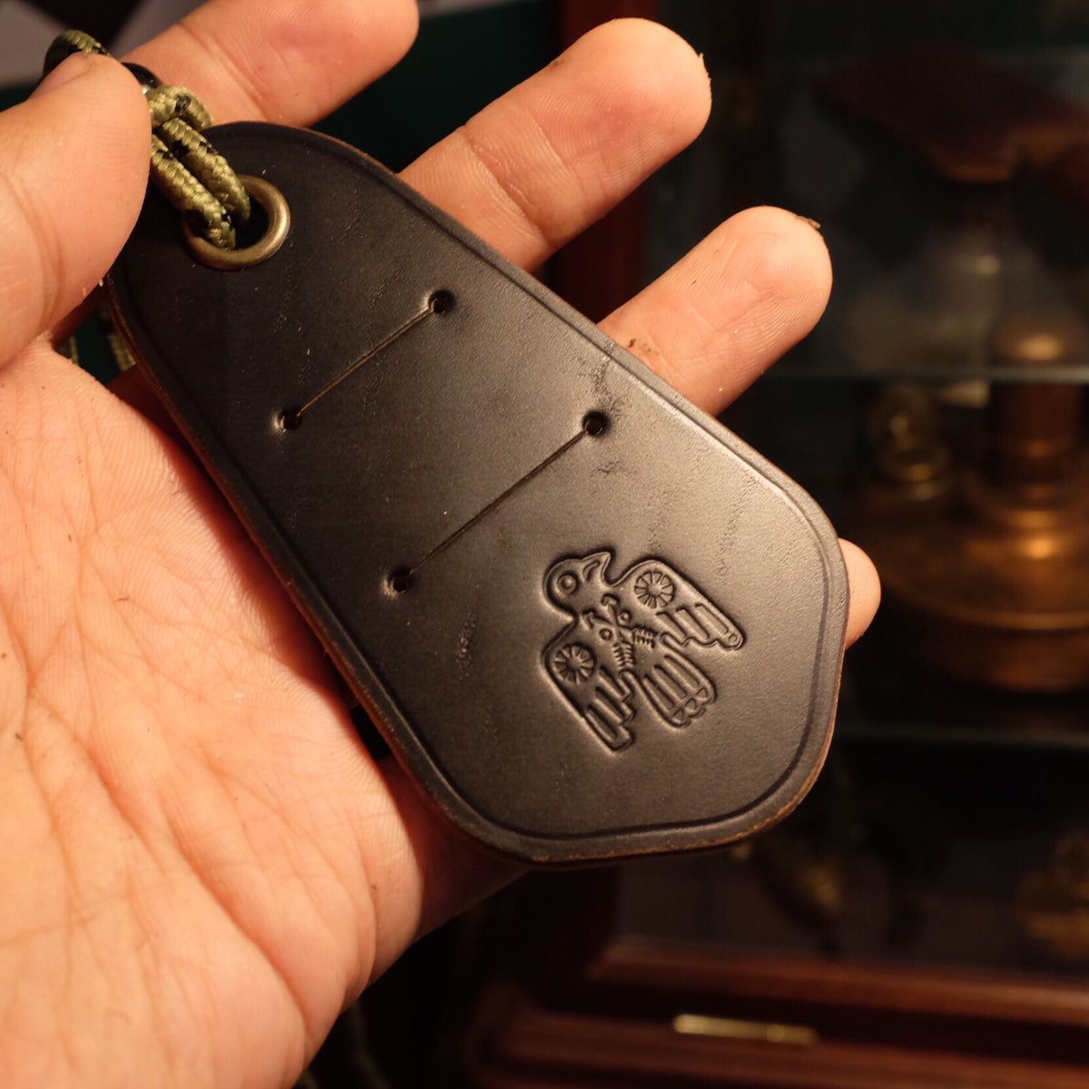 Cordon de cou pour lunettes en cuir Horween
