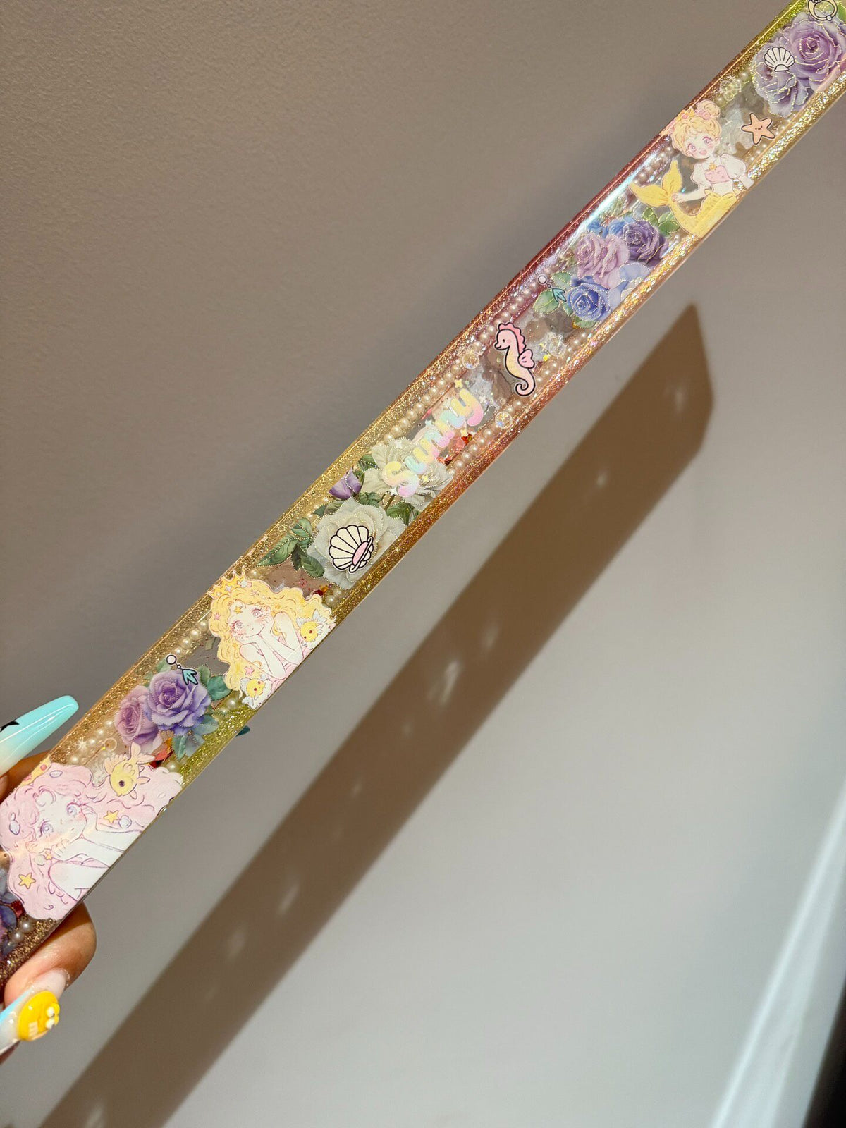 Mermaid Princess Double-Sided Quicksand Ruler