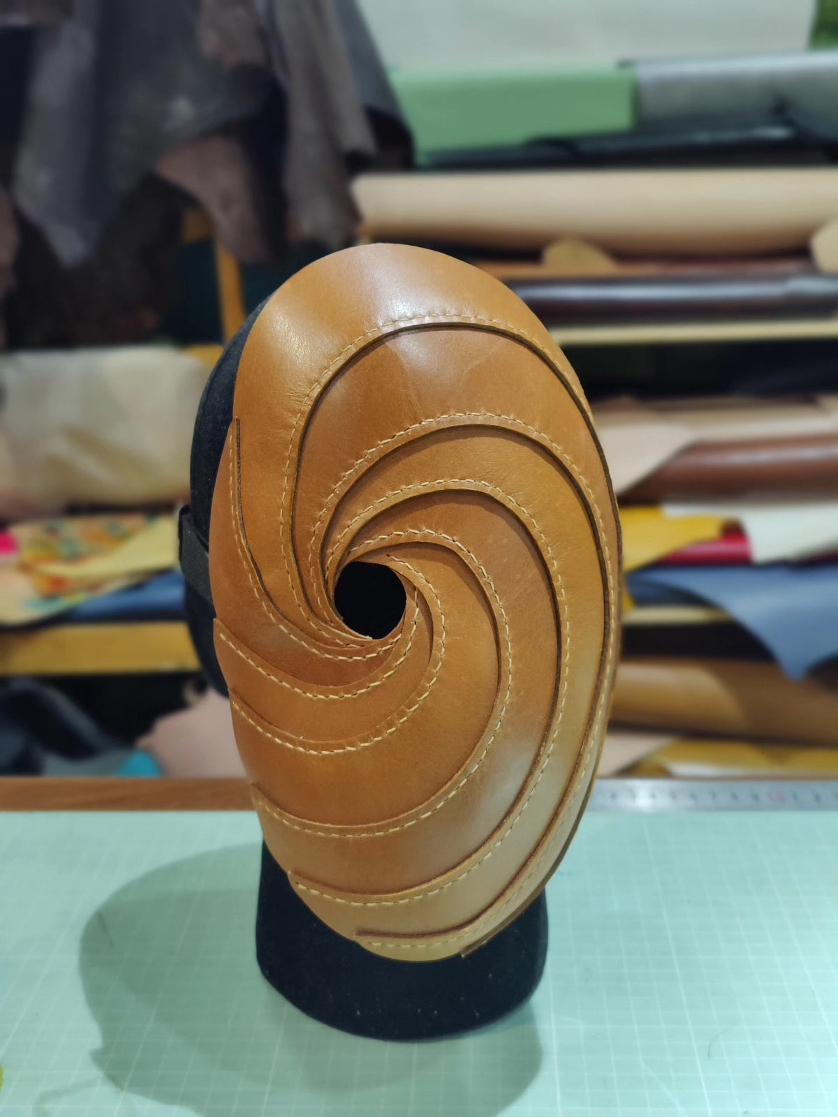 Obito Uchiha Mask Handcrafted Leather Spiral