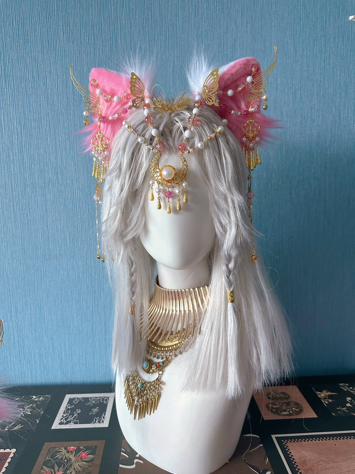 Berry Pink Cat Ear Headpiece