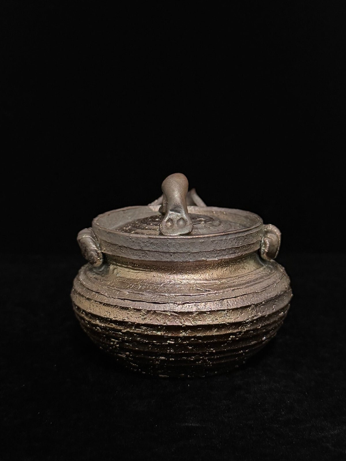 Théière en argile de fer cuite au bois pourpre et or 120ml