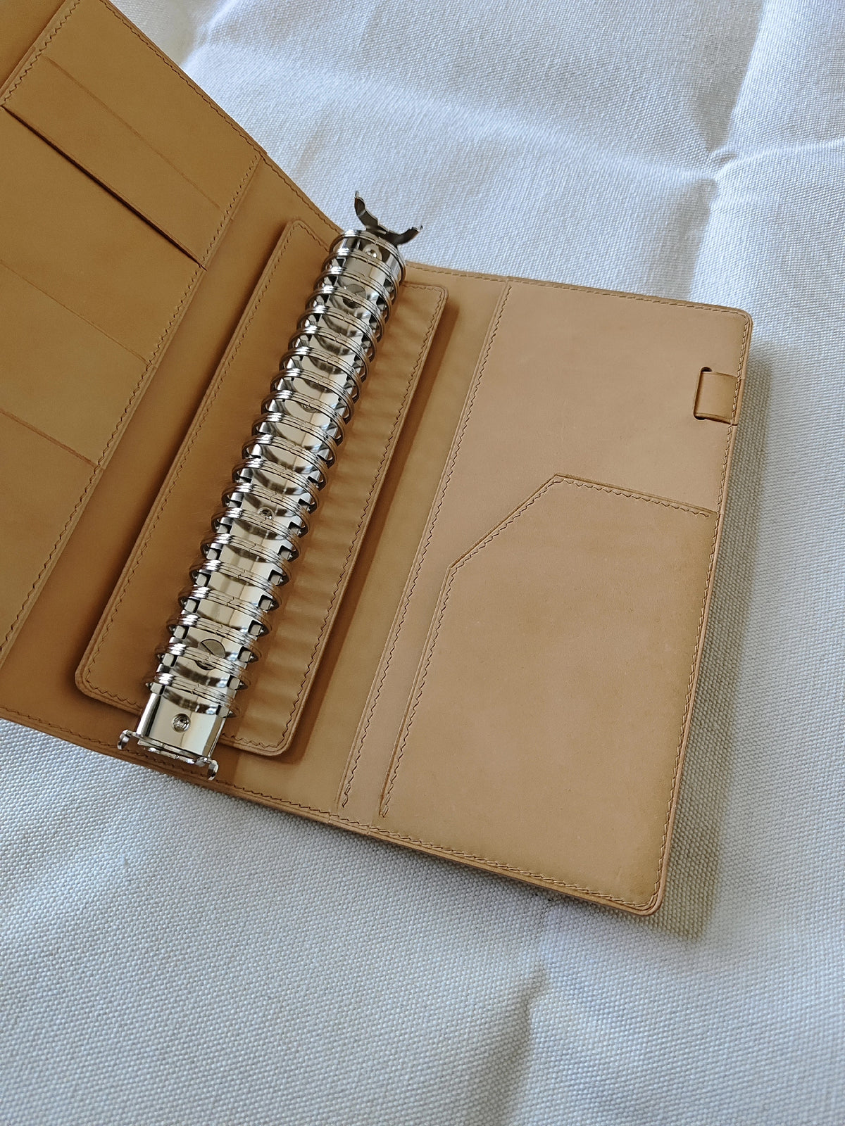 A5 Leather Loose Leaf Notebook Hand Stitched