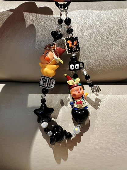 Pop Mart Star Person Phone Chain Bag Charm Keychain with Pilot and Wizard Characters