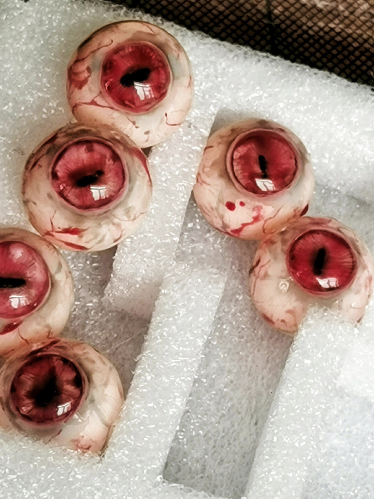 Cthulhu Eye Pendant Gothic Red Bead Necklace