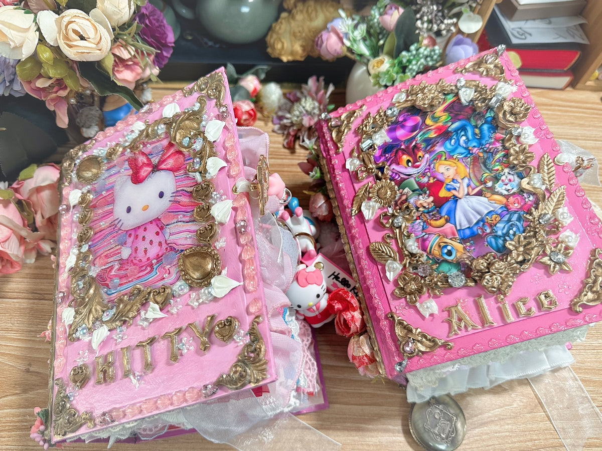 Customizable Alice in Wonderland Handmade A5 Junk Journal