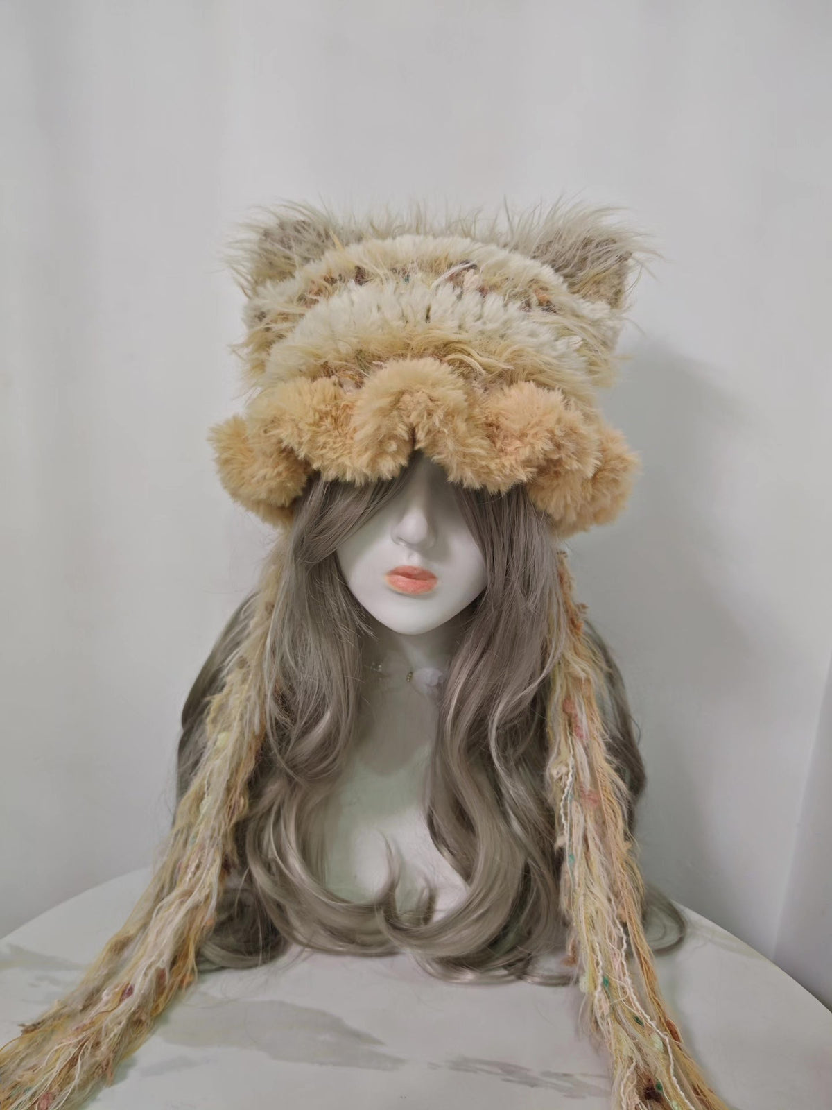Cat Ear Hat with Tassels