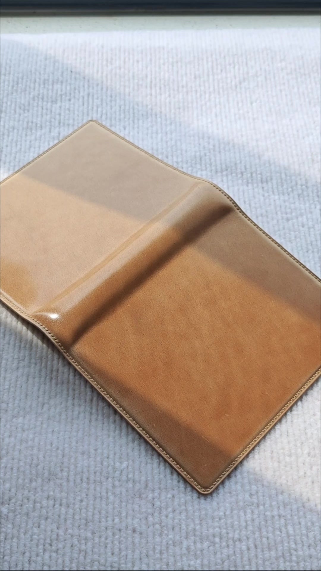 A6 Shell Cordovan Leather Ring Binder