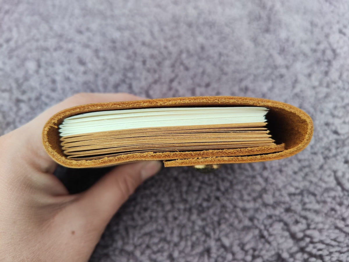 Vintage Leather Journal with Exposed Binding
