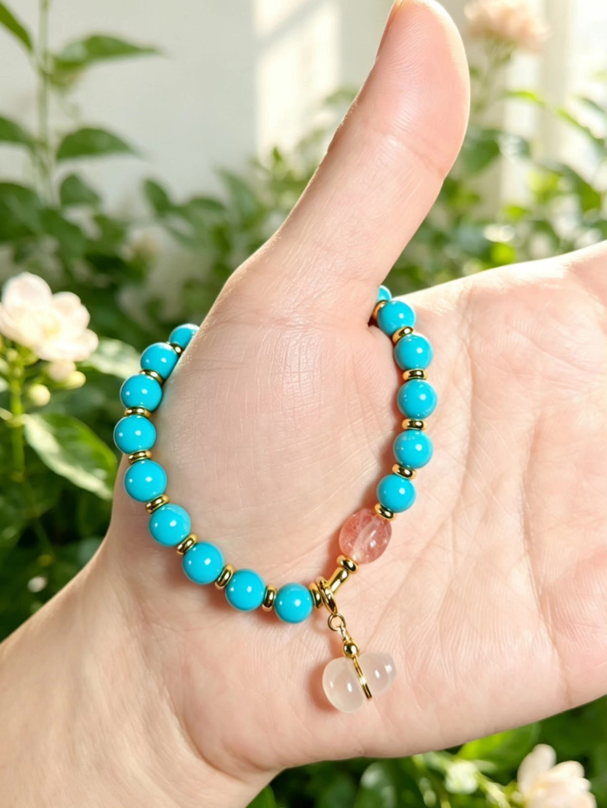 Blaues Magnesit-Armband