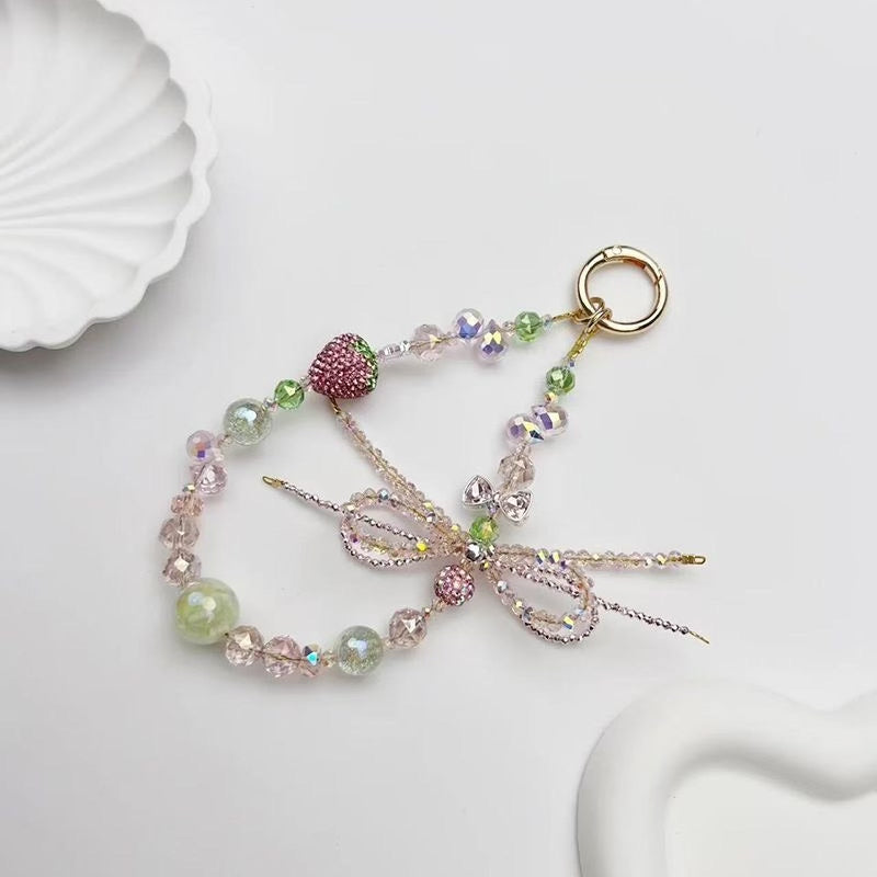 Beaded Phone Charm with Card Holder