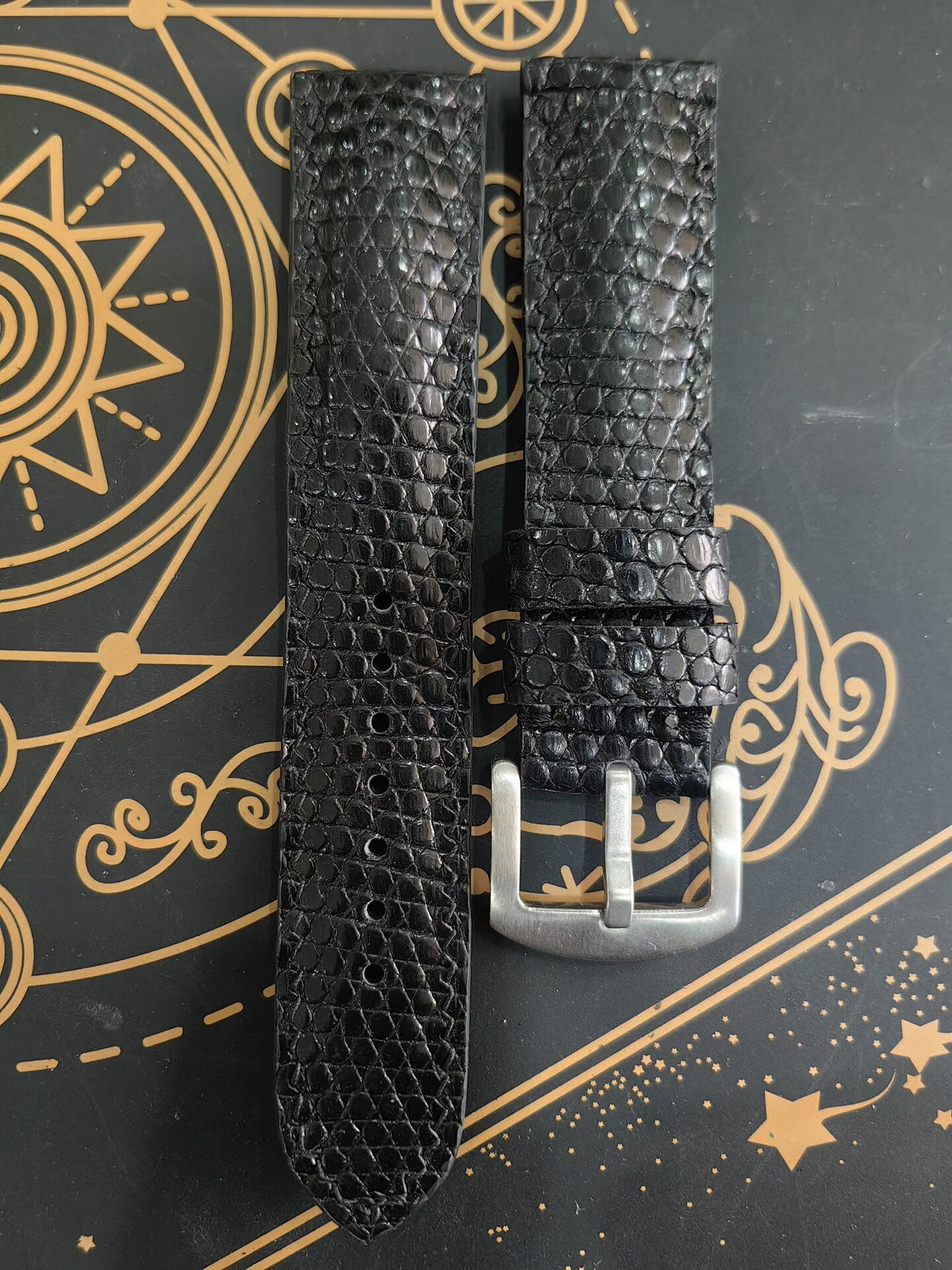 Lizard Skin Leather Watch Strap 22mm