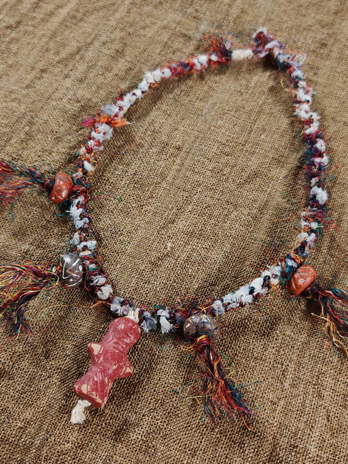 Handmade Silk Blend Braided Cord Necklace