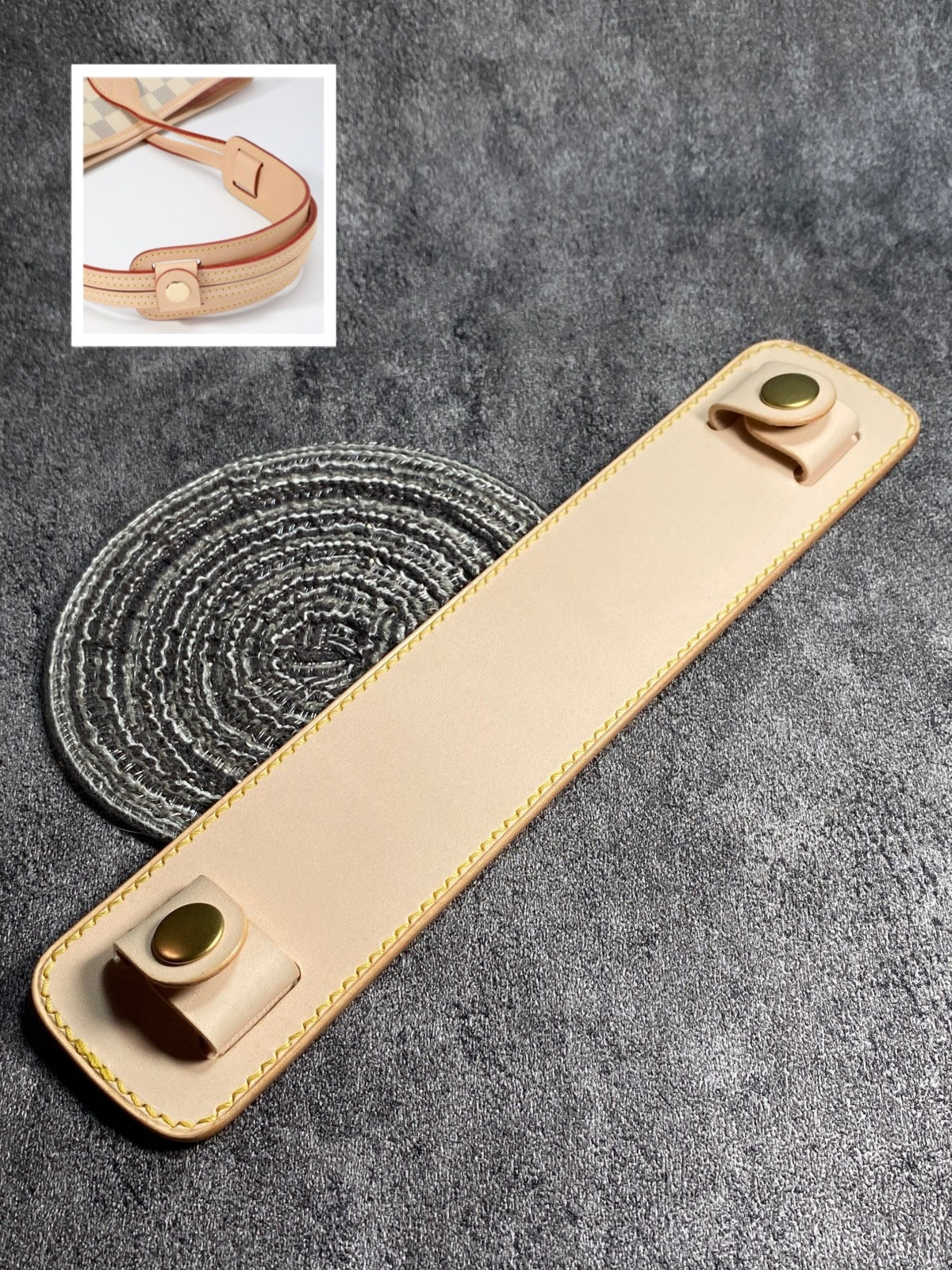 Vegetable Tanned Leather Bag Strap Clip