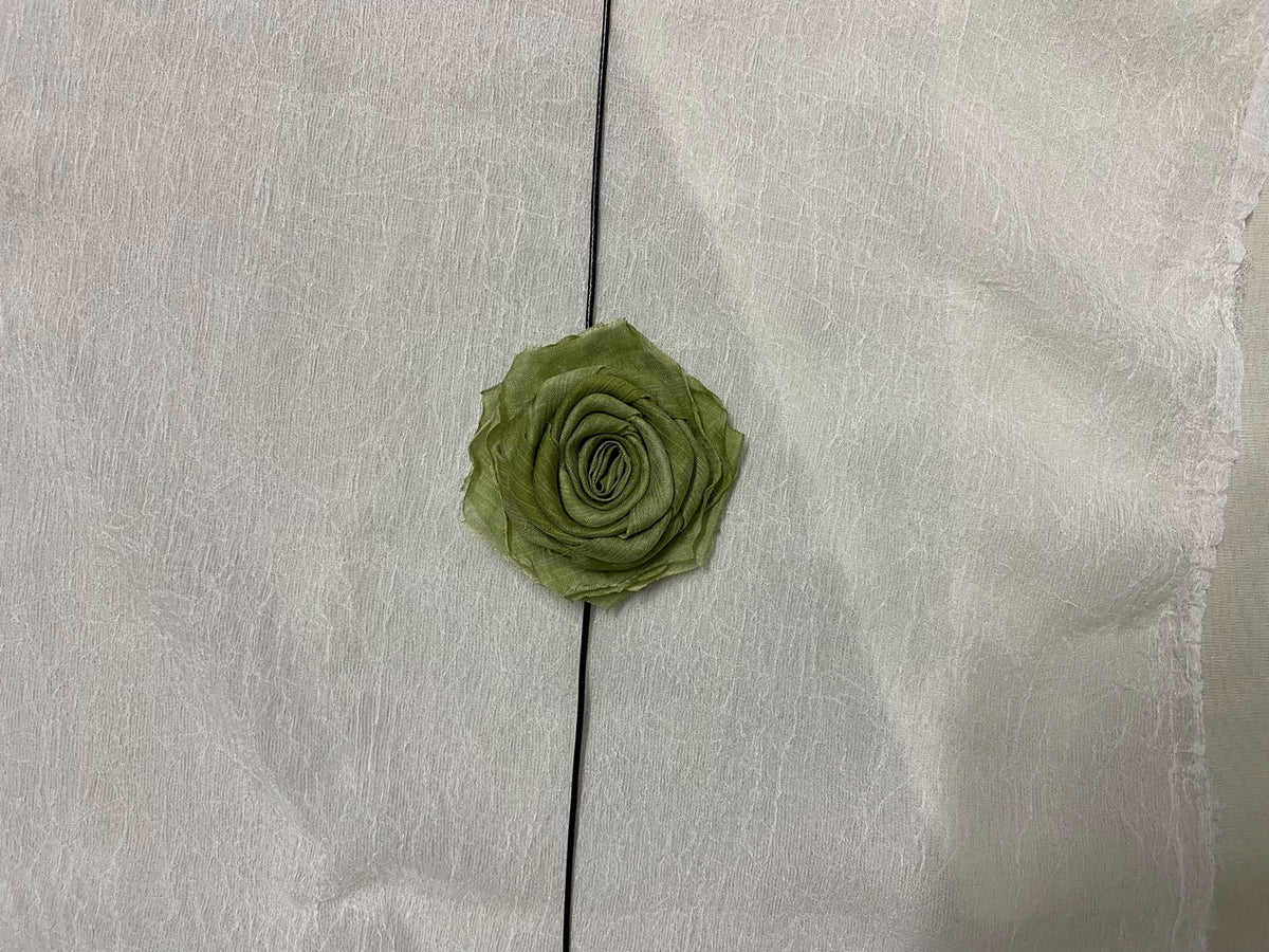 Handcrafted Fabric Rose Choker Necklace