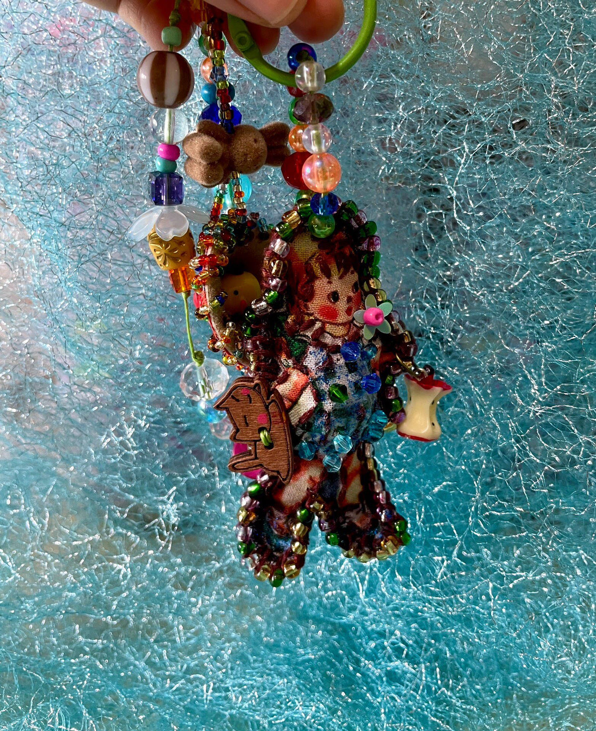 Handmade Beaded Keychain Bag Charm