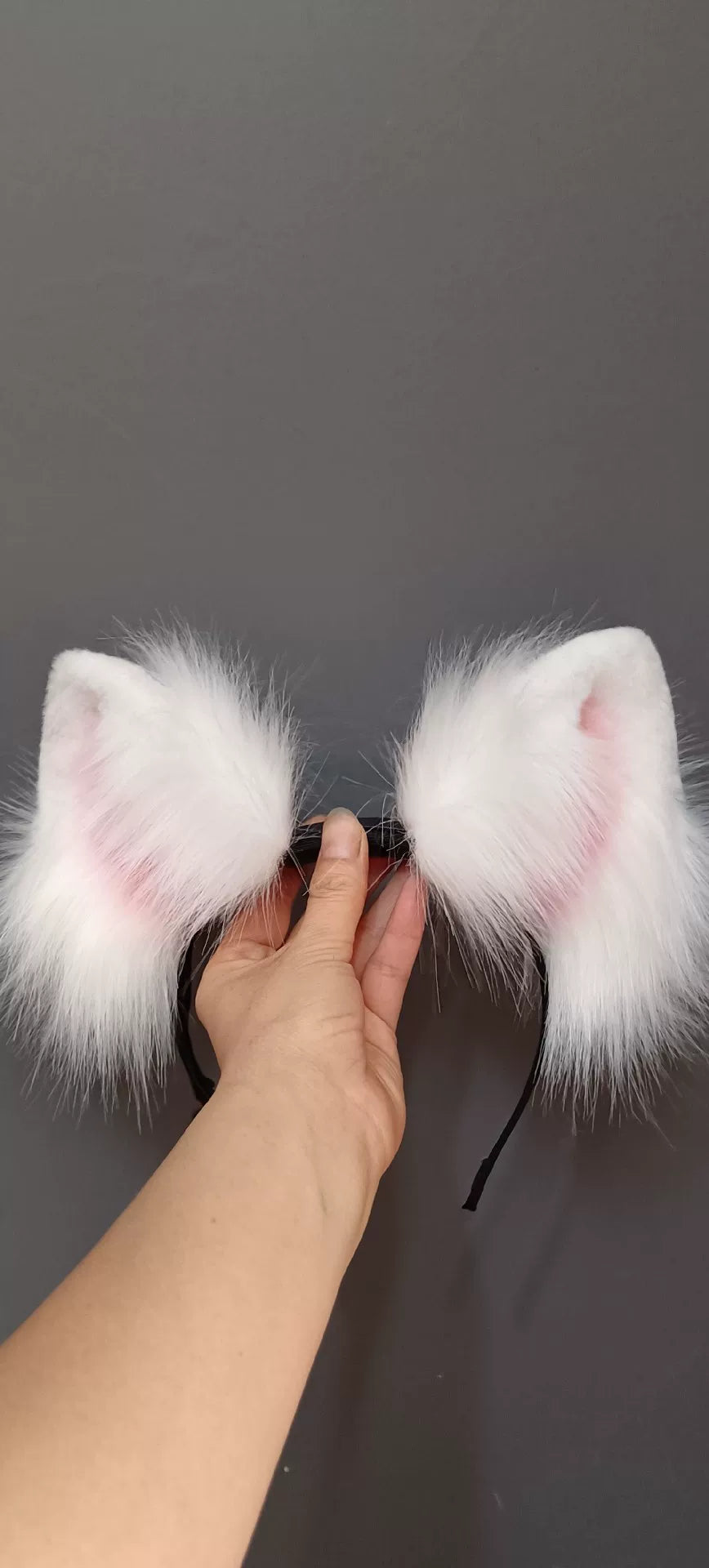 Oreilles d'animaux pour cosplay en fausse fourrure faites main