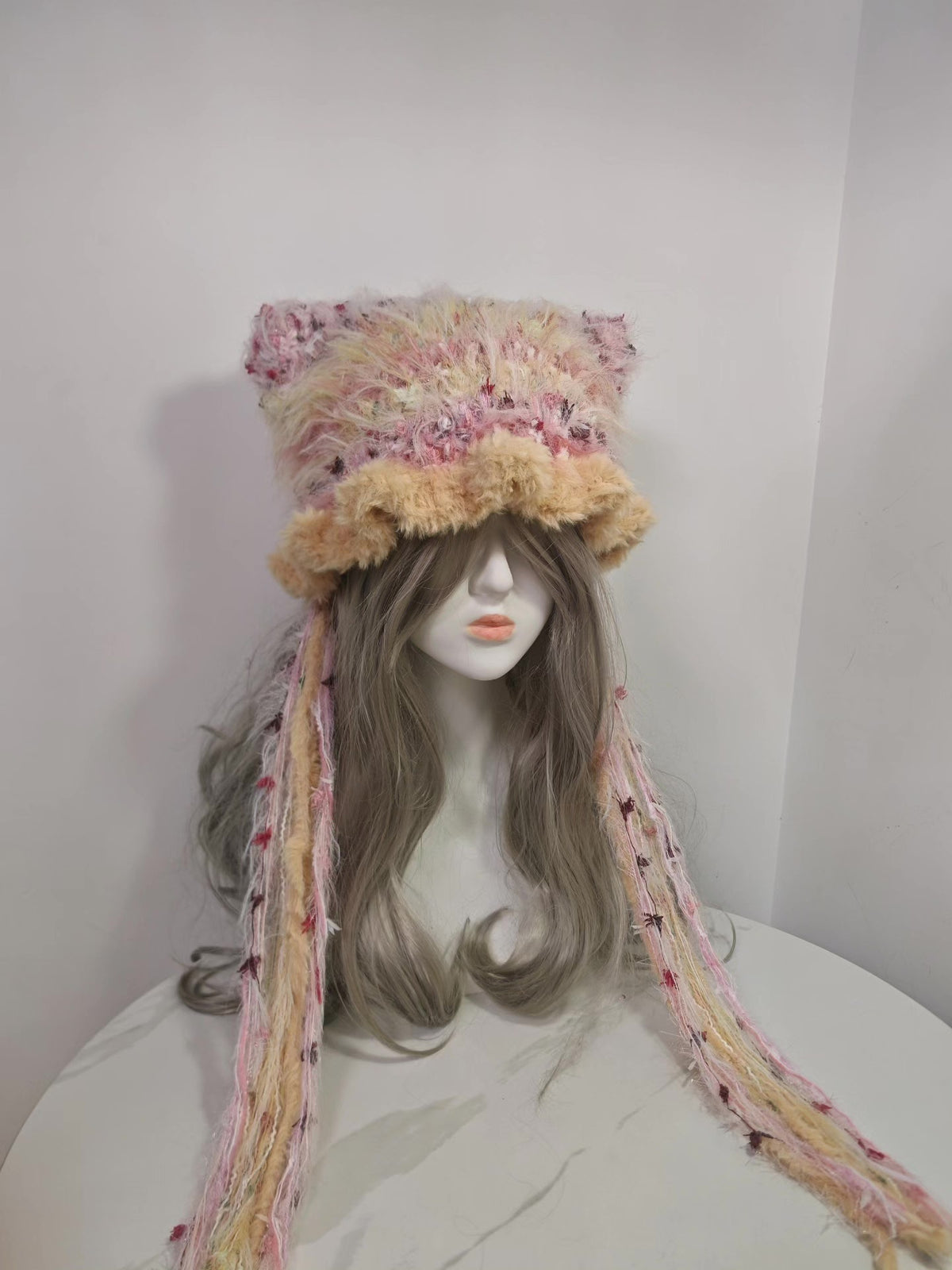 Multicolor Fluffy Cat Ear Hat
