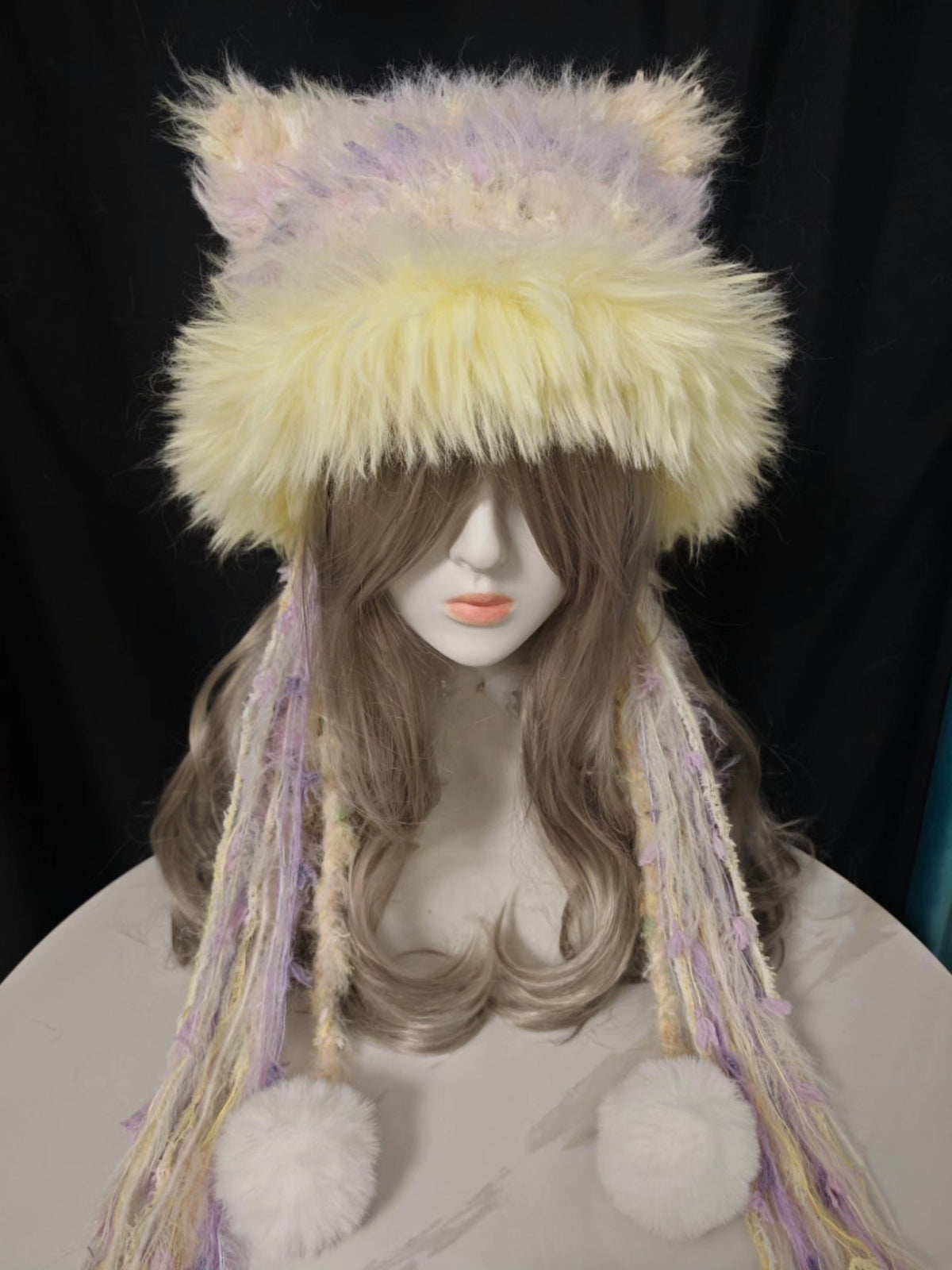 Cat Ear Hat Milk Yellow Taro Purple