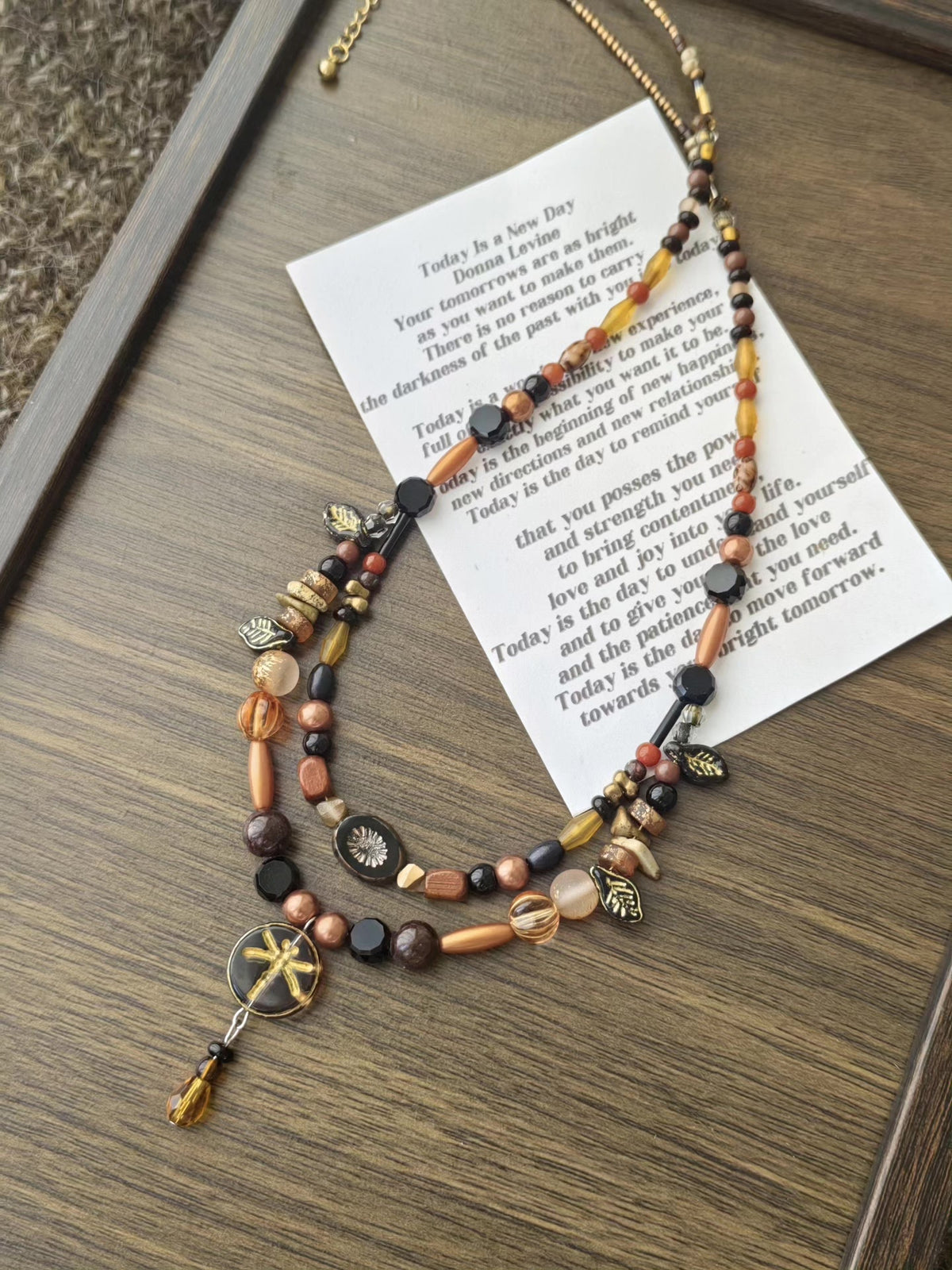 Handmade Double Strand Beaded Necklace