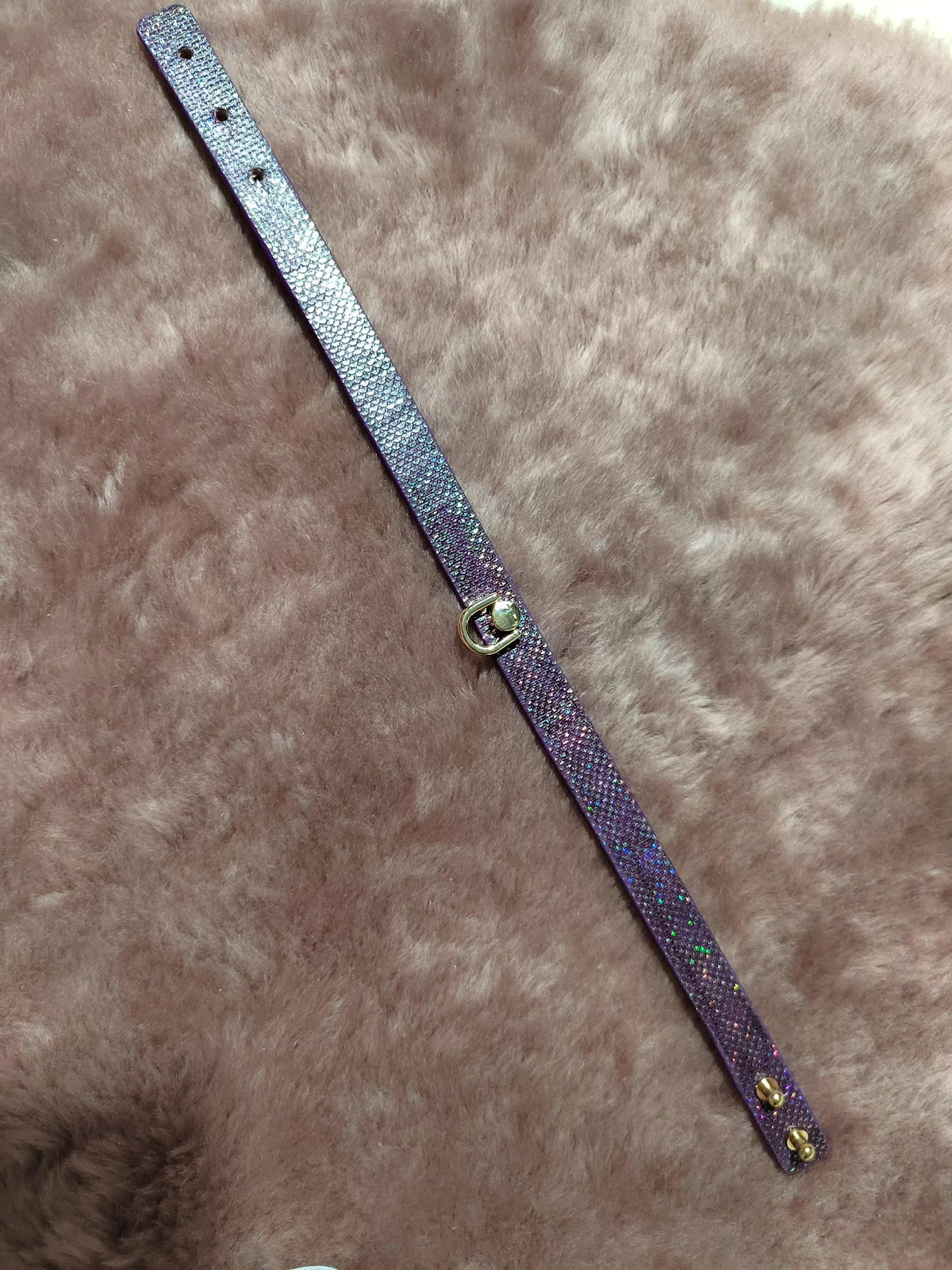 Coleira Gargantilha Roxo Iridescente para Animais