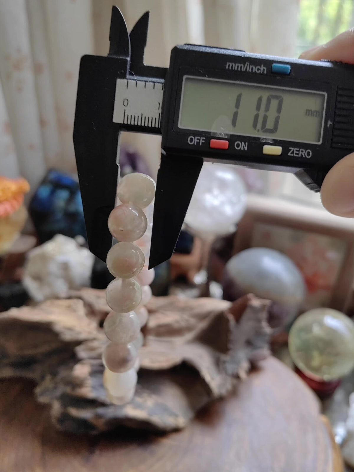 Cherry Blossom Agate Beaded Bracelet 9.6 to 11 mm