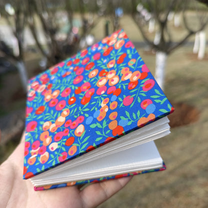 Handmade Watercolor Sketchbook 9cm Square 300gsm Semi-Cotton Paper Exposed Spine Binding