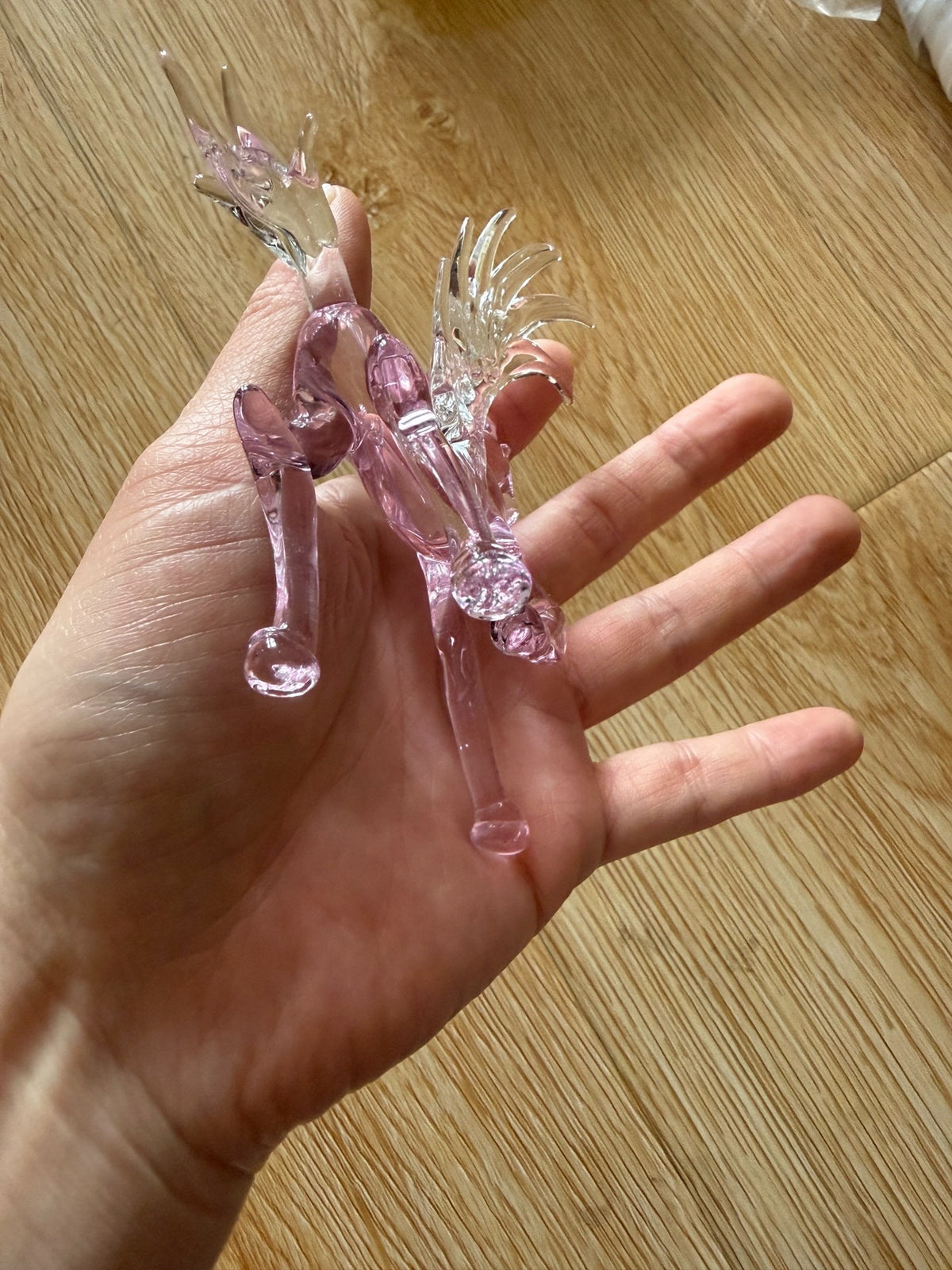 Ornement de bureau cheval volant en verre artisanal Zibo