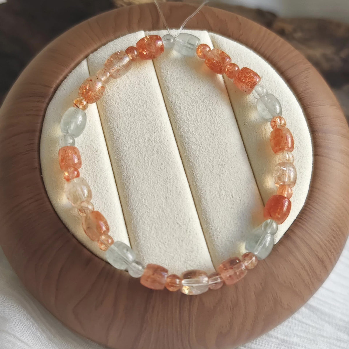 Arusha Sunstone Barrel Bead Bracelet