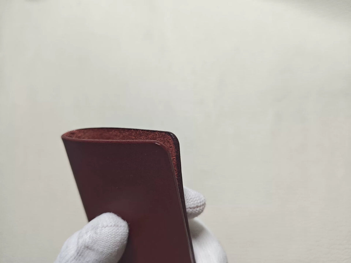Copertina in pelle per mini anello rosso vino