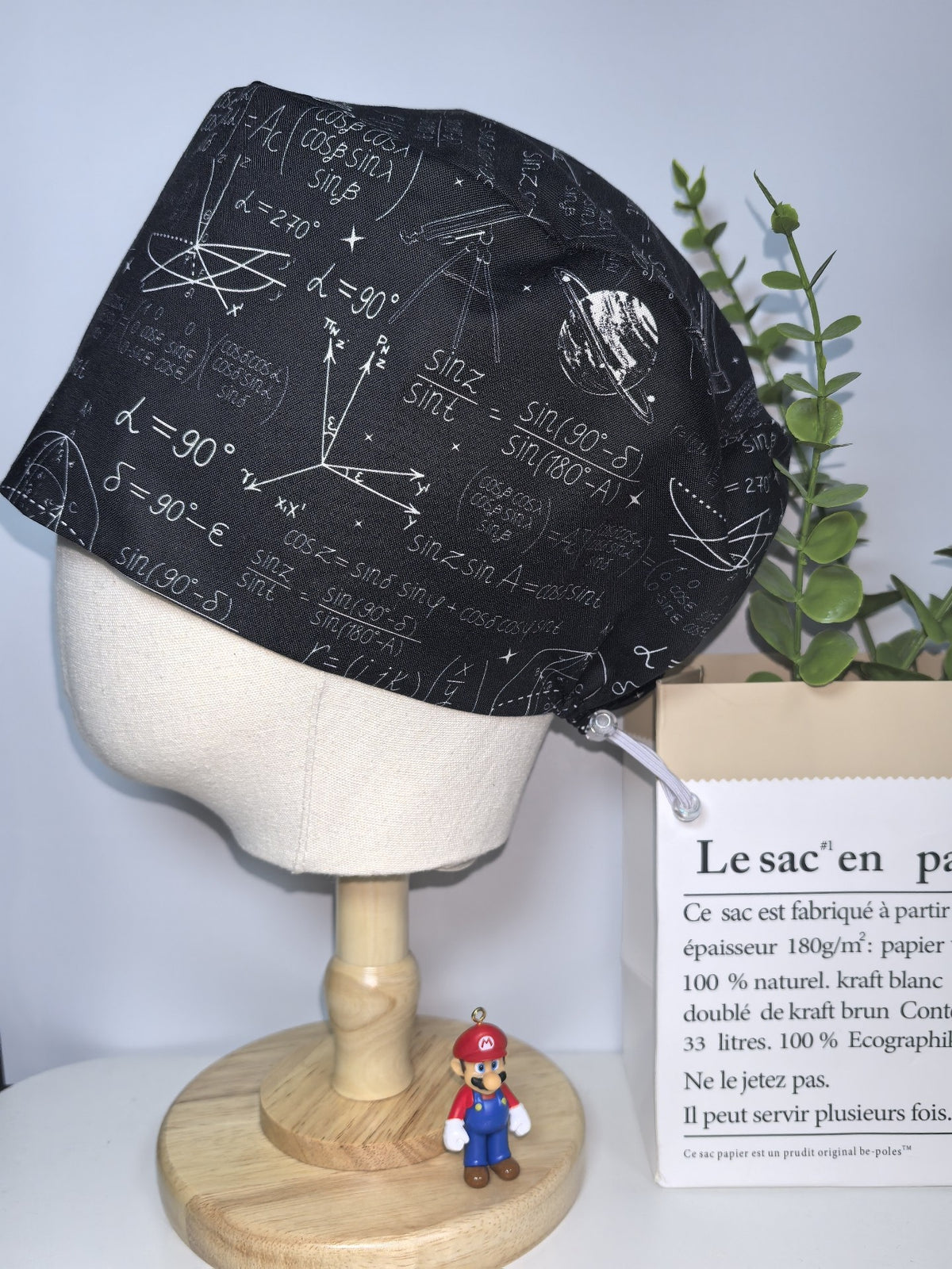 Men's Cotton Scrub Cap Math Print