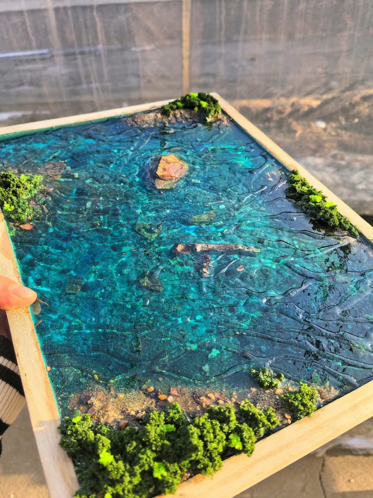Handmade Resin Luminescent Water Ornament Jiuzhaigou