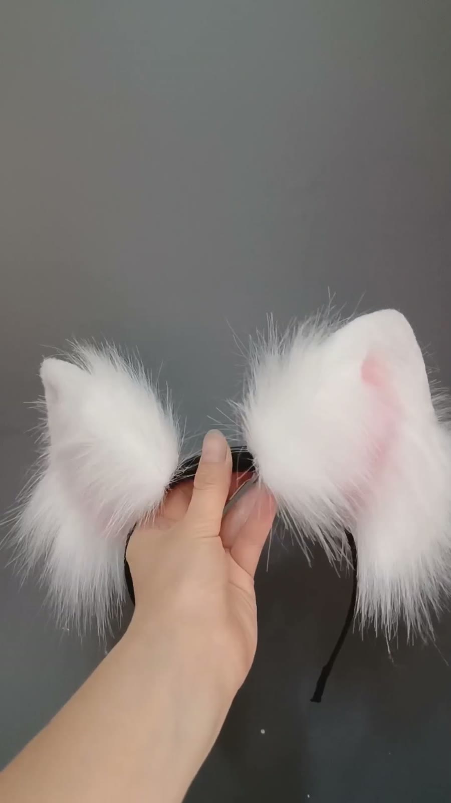 Oreilles d'animaux pour cosplay en fausse fourrure faites main