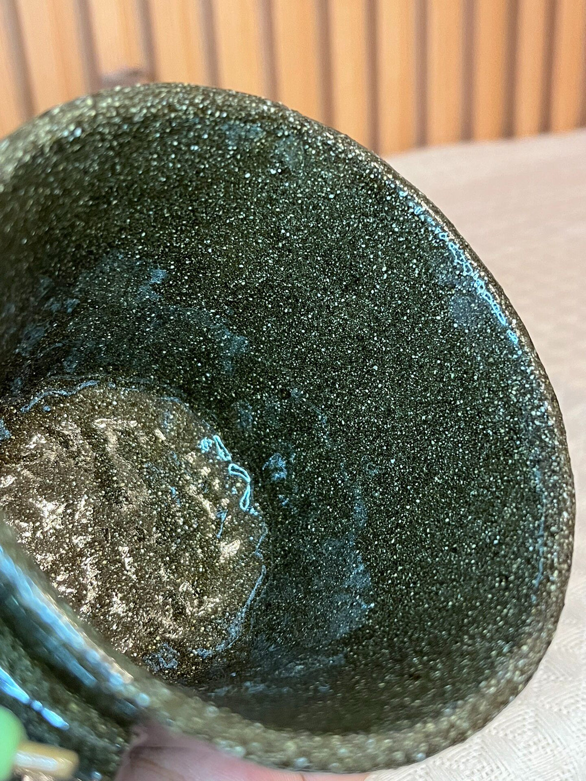 Handmade Black Clay Pear Mug 245ml