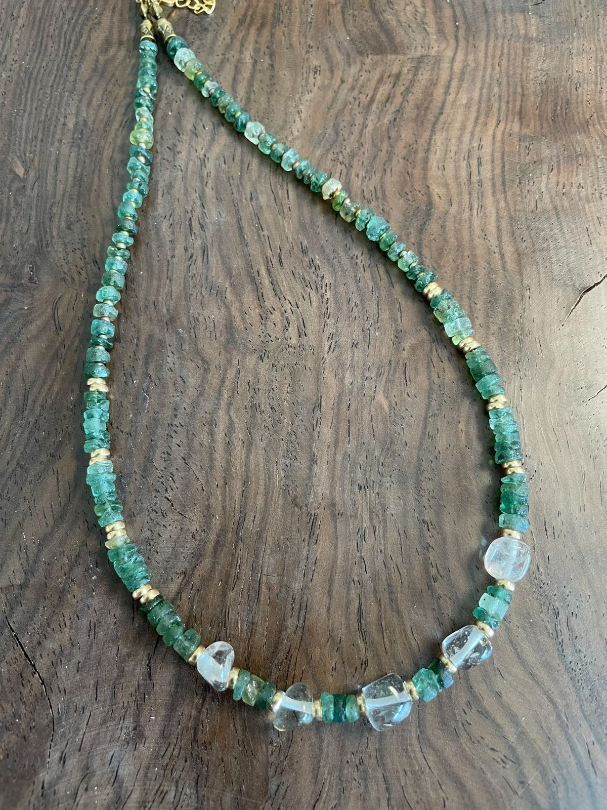 Roman Glass Necklace with Clear Glass Beads