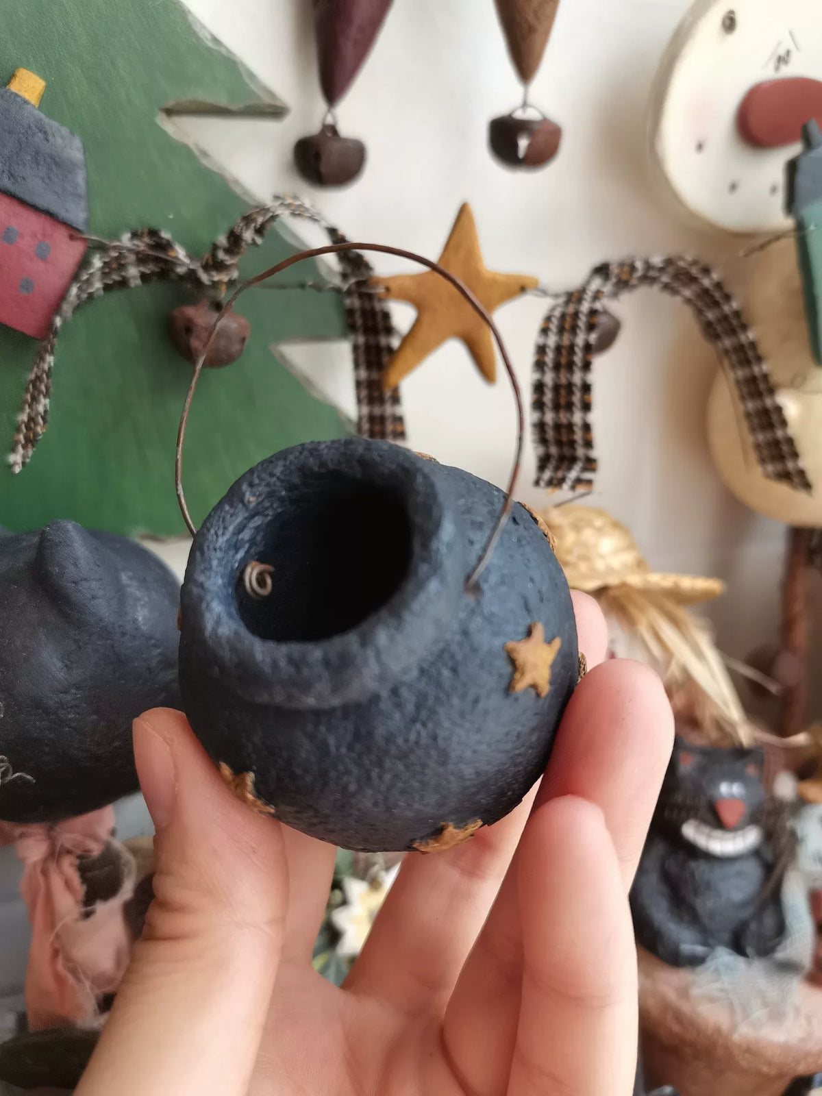 Handmade Paper Pulp Witch Cauldron Pail