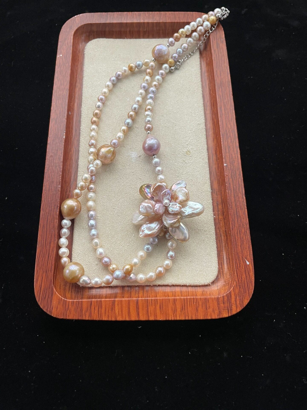 Baroque Pearl Flower Necklace