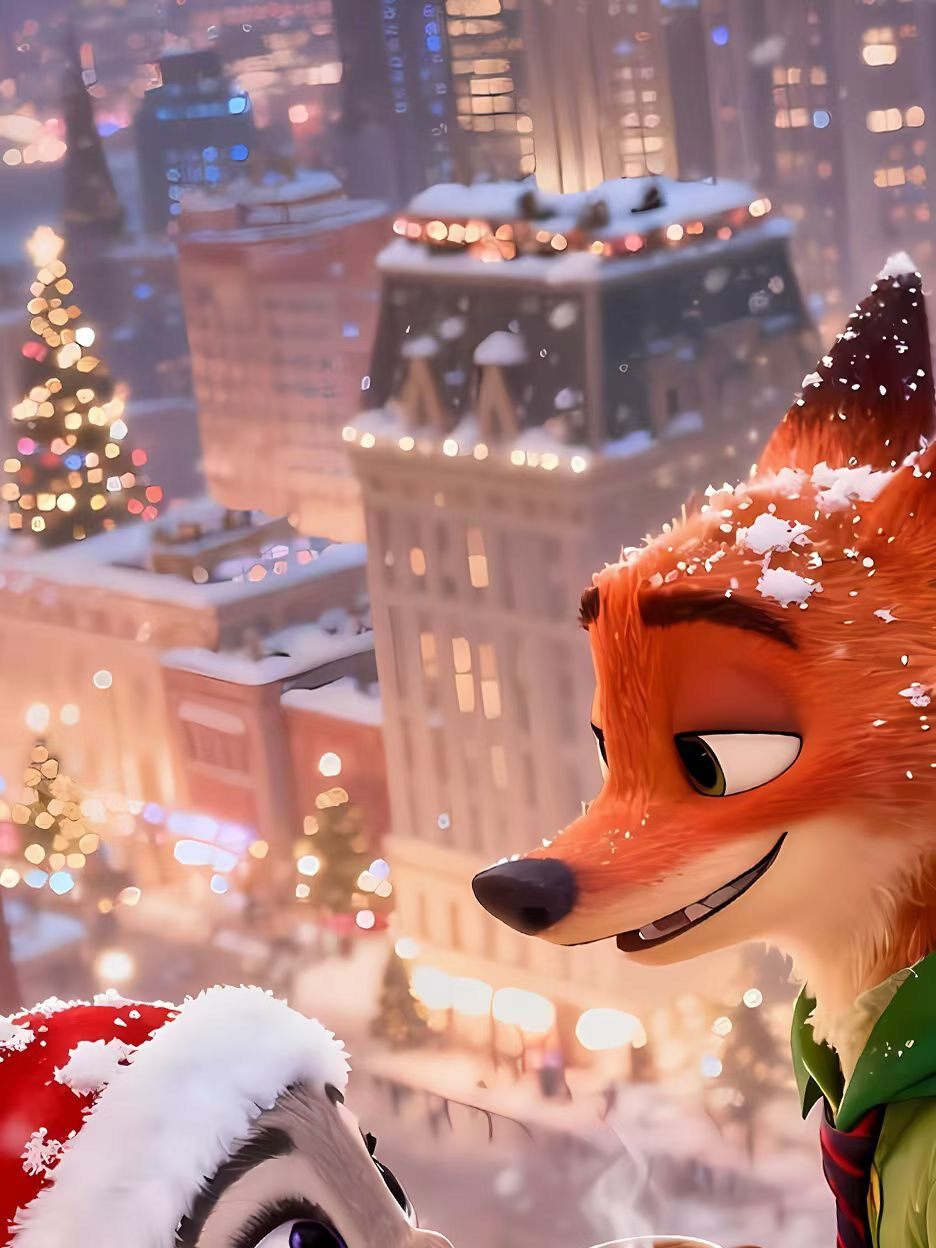 Zootopia Christmas Framed Art Print