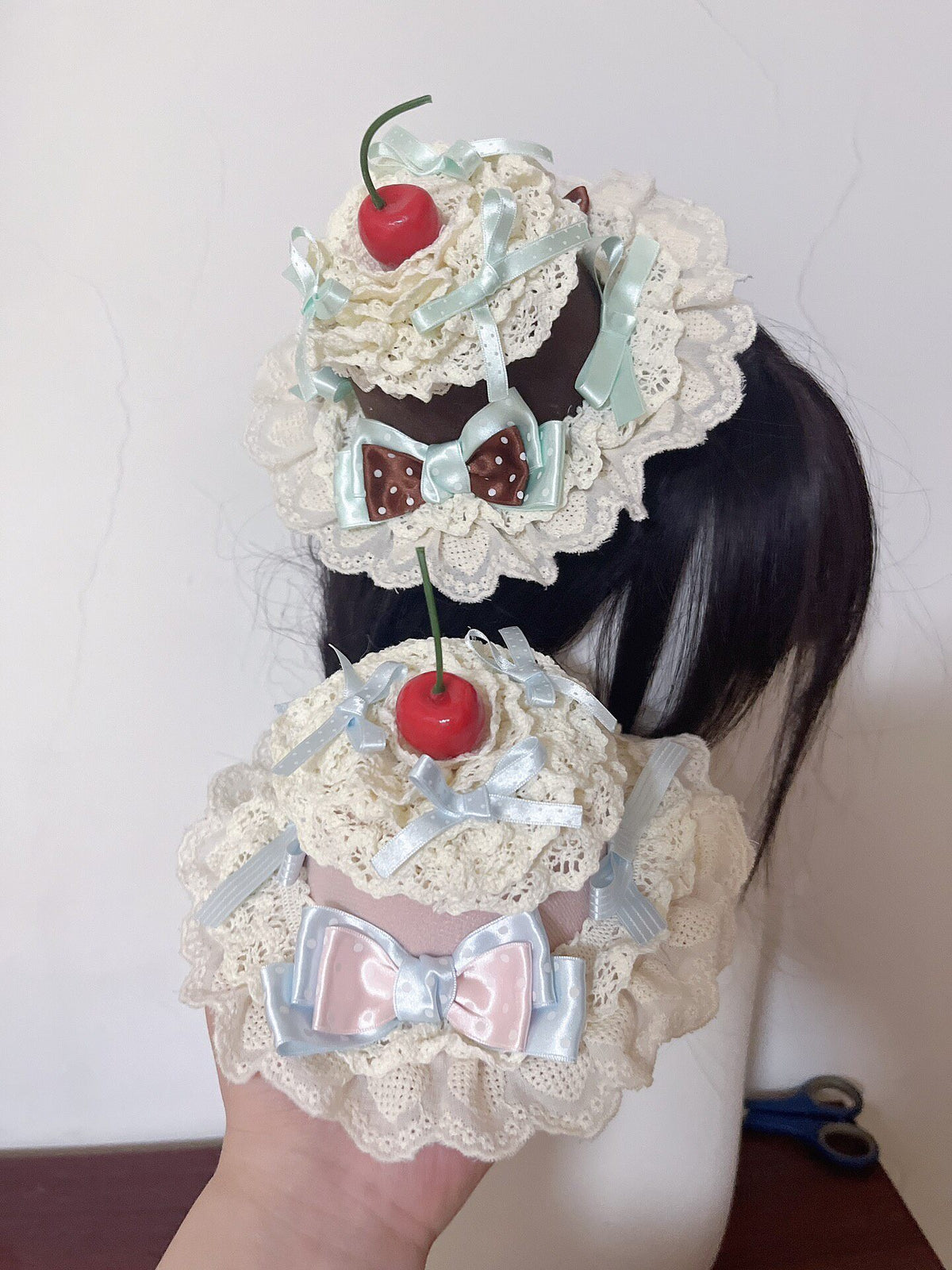 Lolita Cupcake Mini Hat Lace
