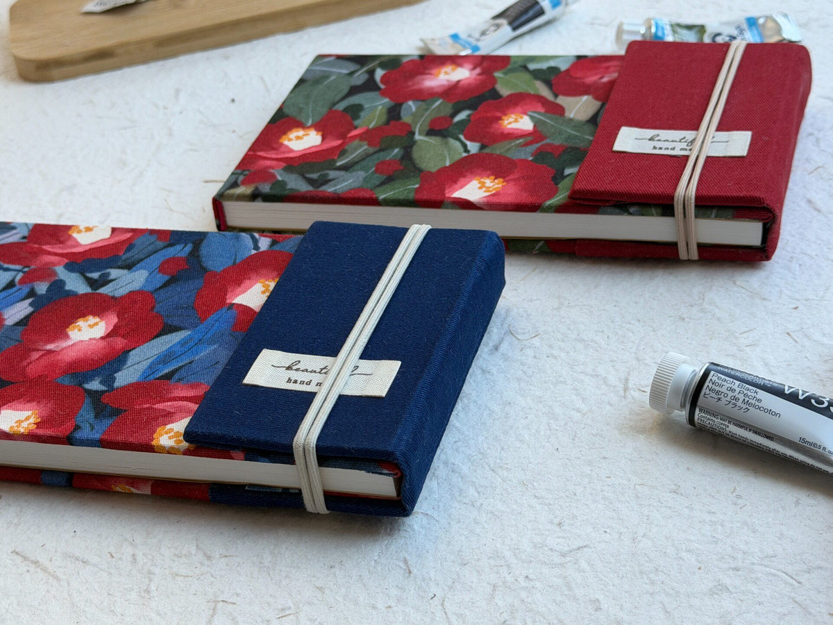 Handmade Camellia Watercolor Notebook 300gsm