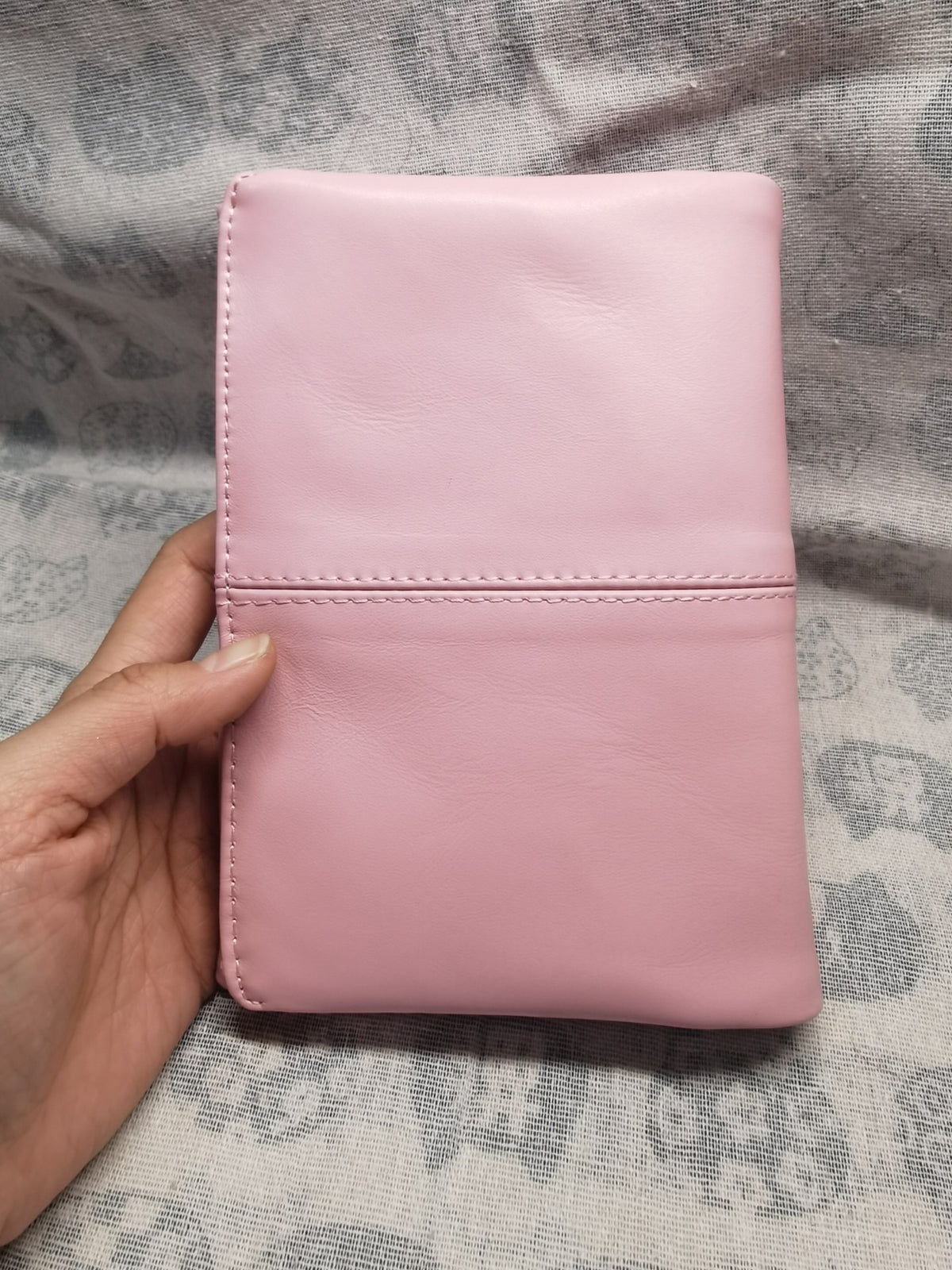Cherry Pink Sheepskin A6 Ring Binder Cover