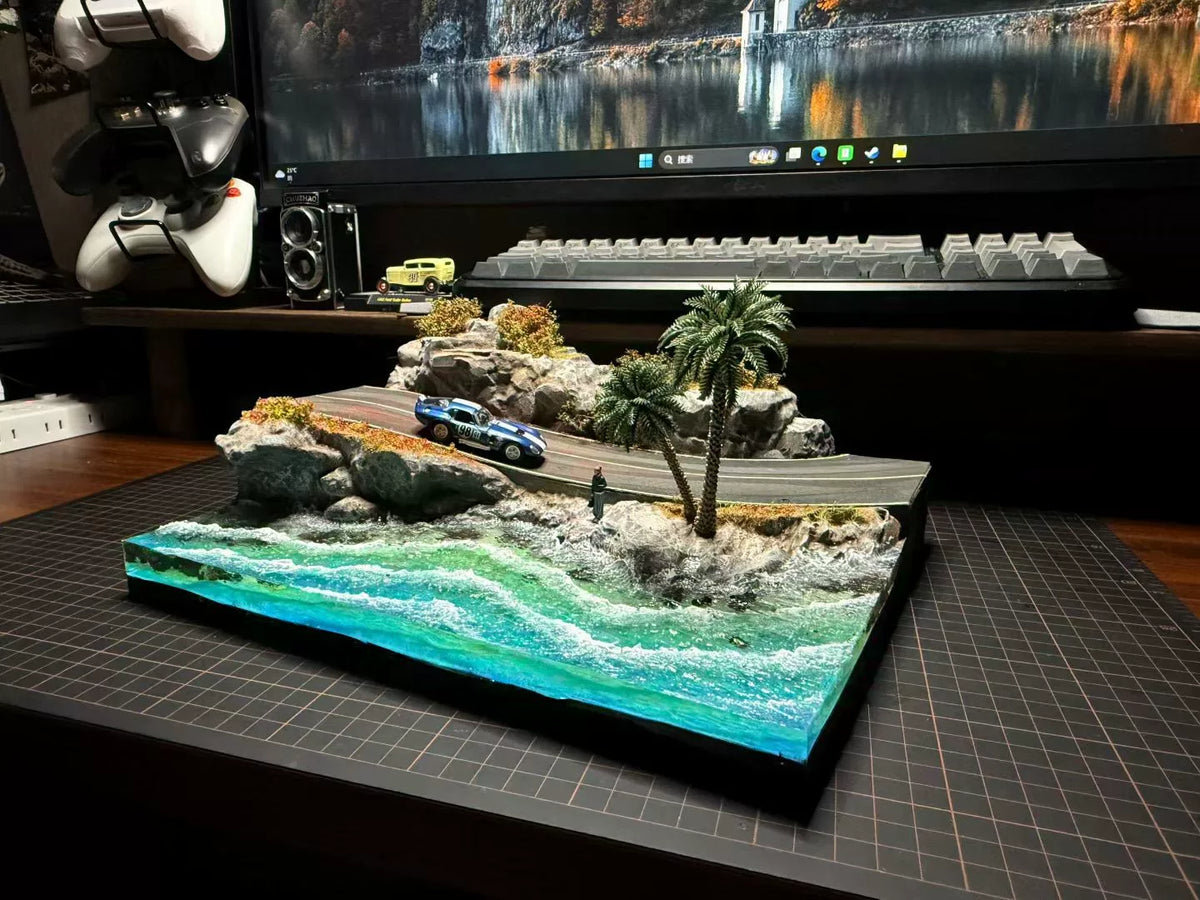 1:64 Kustklif Diorama 30cm Breed