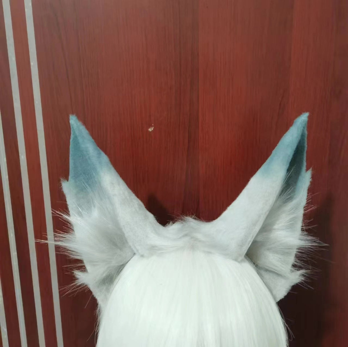 Serre-tête oreilles de renard cosplay Feixiao en quatrerure synthétique blanche