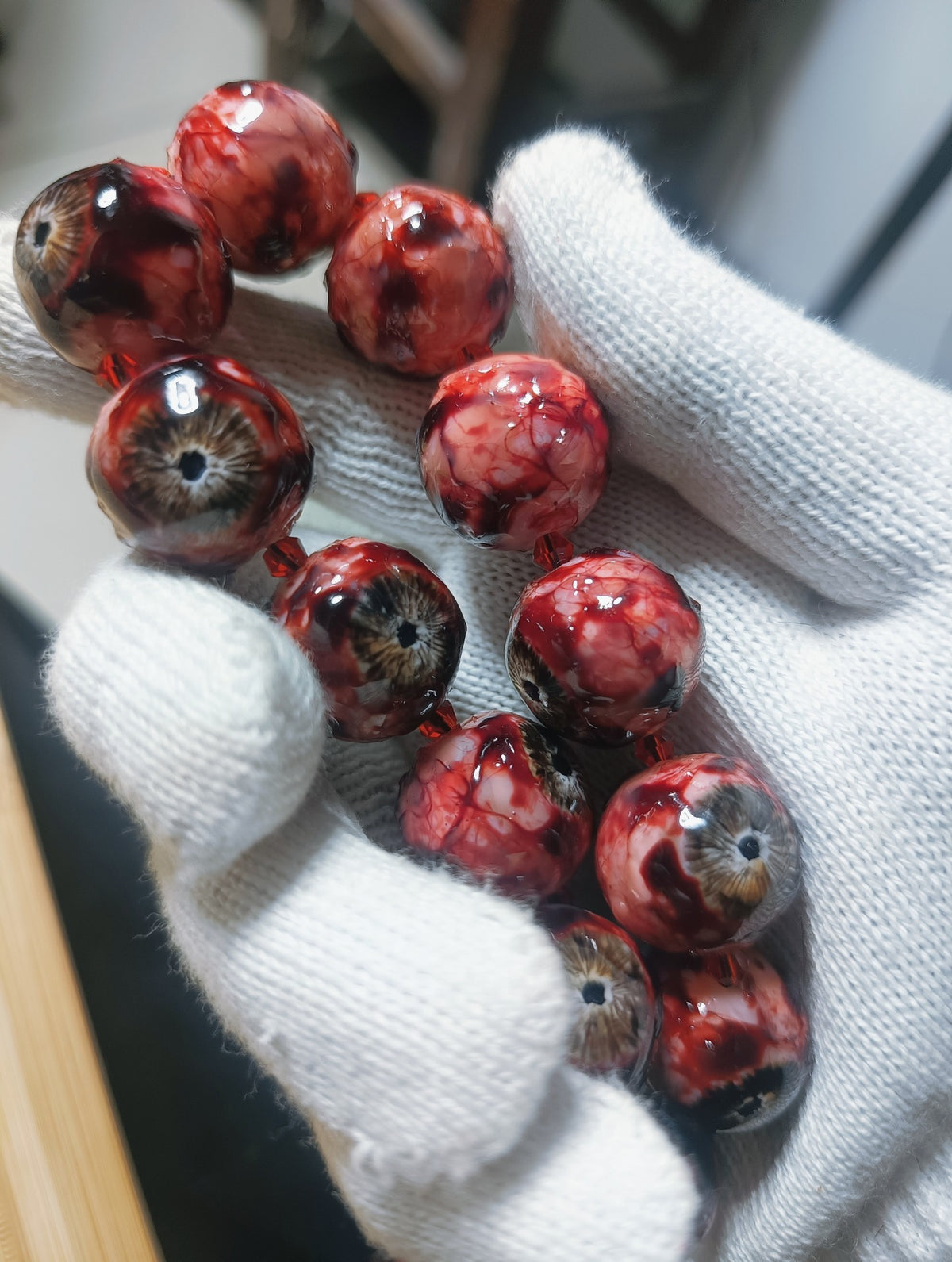 Eyeball Bracelet Solid Resin Beads