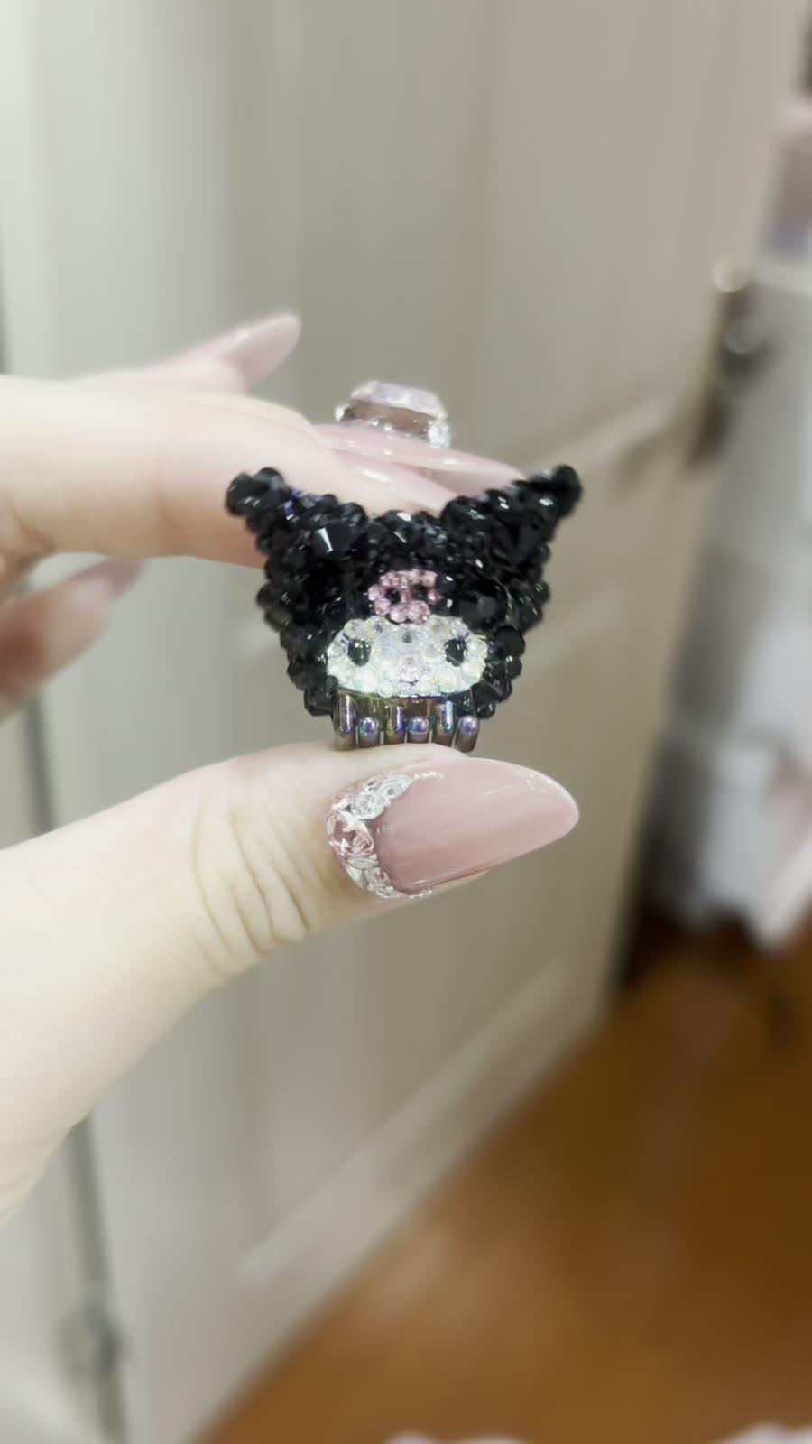 Kuromi Rhinestone Hair Claw Clip