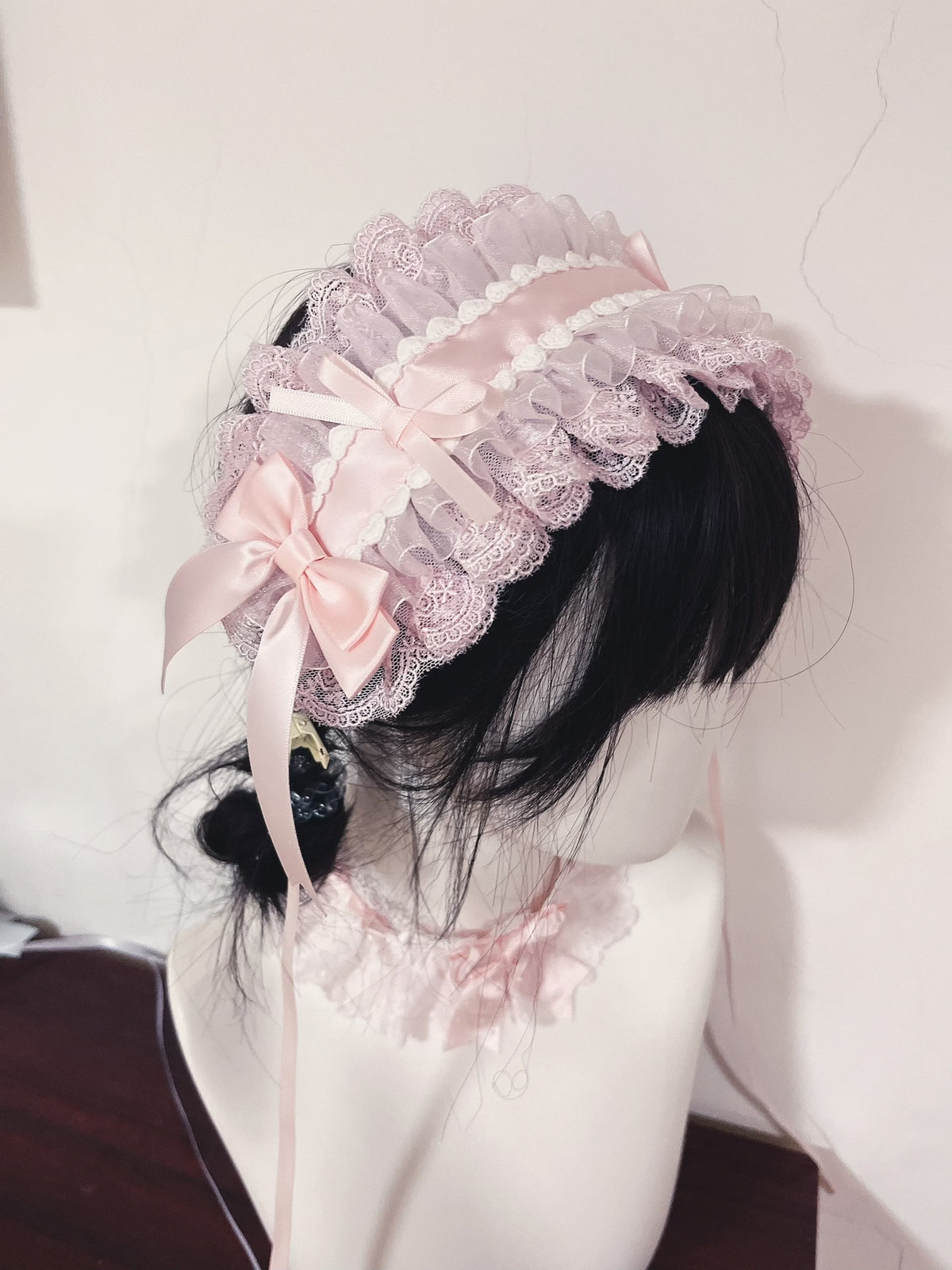 Pink Lolita Handmade Lace Headband