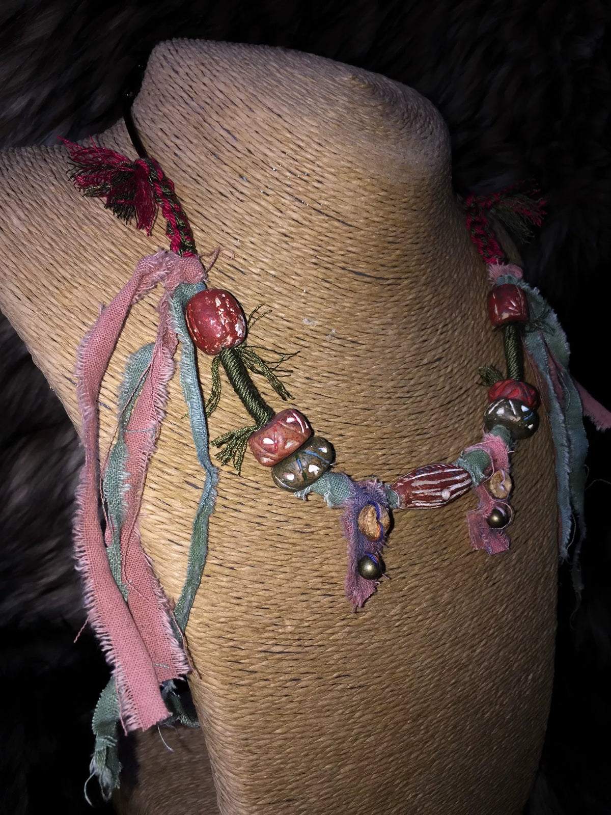 Nepalese Clay Bead Tribal Necklace