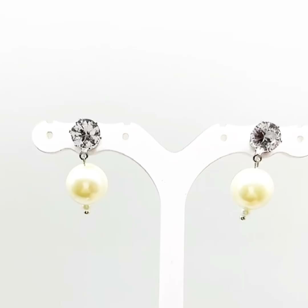 Pearl Crystal Floral Headband Earrings Set